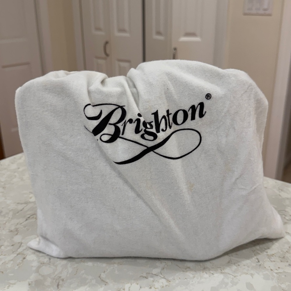 Brighton women's rattan & brown leather shoulder purse - near perfect condition - Picture 12 of 12